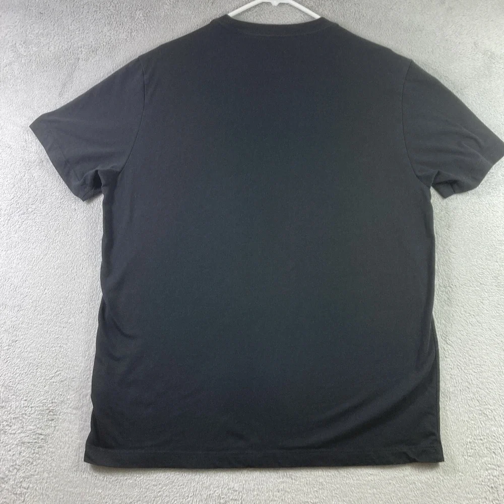 True Religion Jeans Shirt Adult Large Black Puff Metallic Graphic Tee Fashion